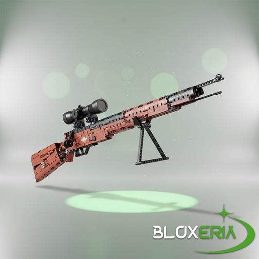 SniperBlox™ - Karabin snajperski składany z klocków strzelający