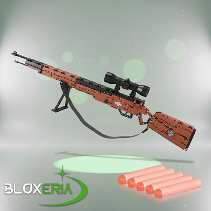 SniperBlox™ - Karabin snajperski składany z klocków strzelający